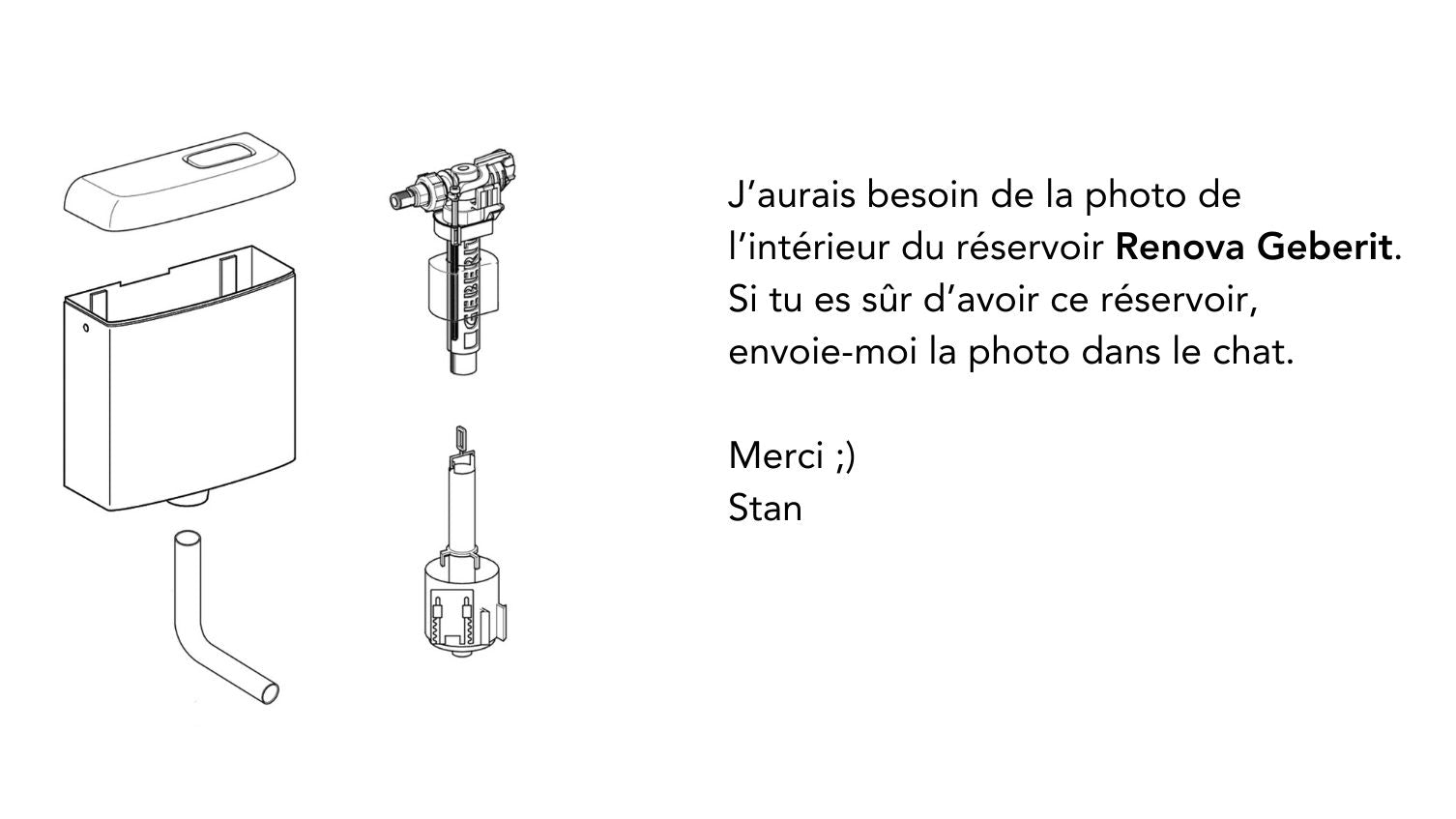 Pièces détachées du réservoir Renova Geberit