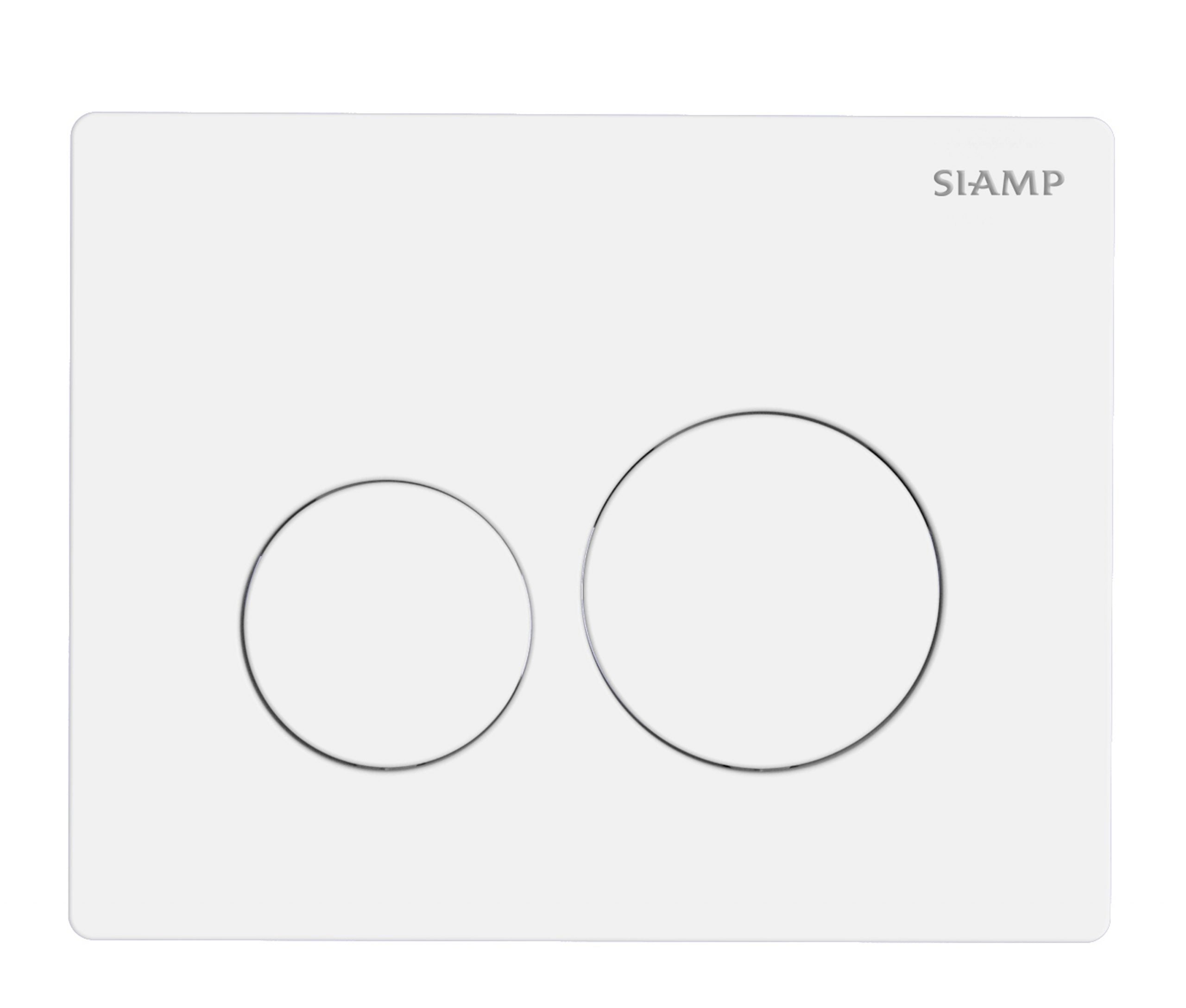 plaque de déclenchement pour wc encastré siamp couleur blanc