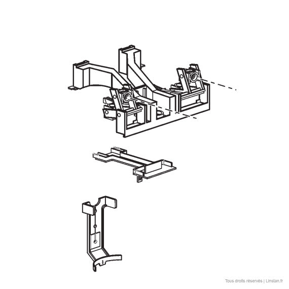 Kit bloc support, bride et entretoise Allia 16248100 Toilet’o