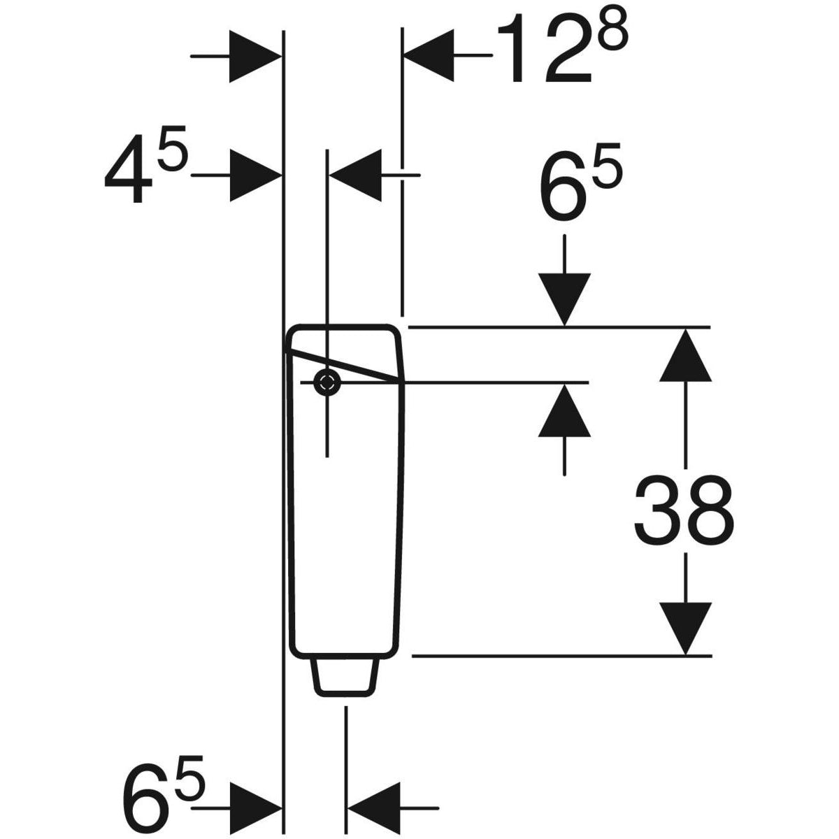 Réservoir apparent AP123 interrompable Geberit | Réf 123.135.11.1 | Pour déclenchement à distance