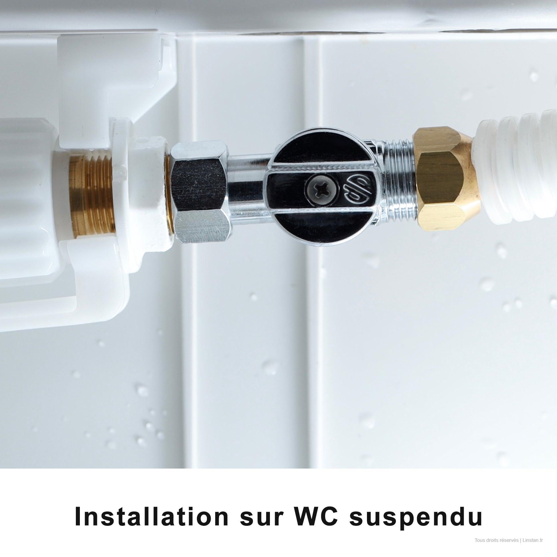 robinet d’arrêt droit, 1/4 de tour pour réservoir encastré Siamp