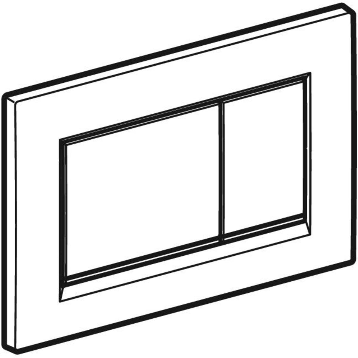 Dessin de la plaque de déclenchement noires Sigma30 Geberit