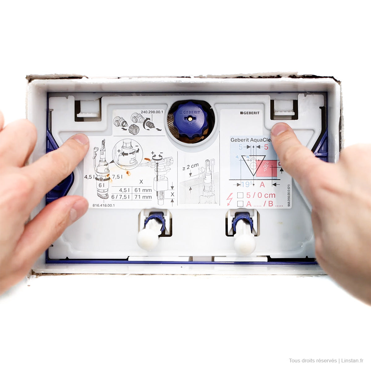 Geberit protective plate | Ref: 241.824.00.1 | For Sigma 12 UP320 and UP300 concealed cisterns