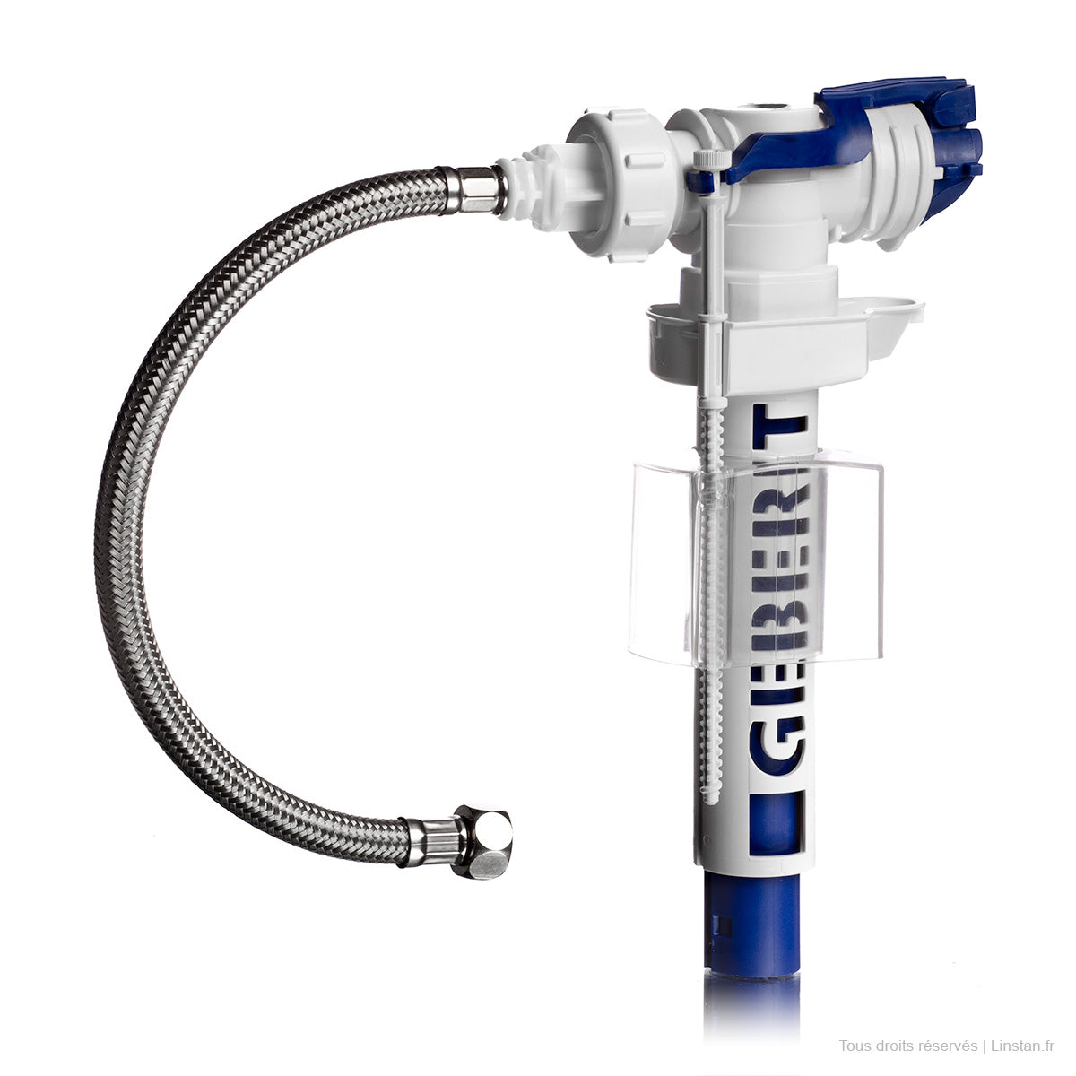 Chasse d'eau complète mécanisme, bassin, robinet flotteur, flexible Geberit | Réf: 215.299.00.1 | Réservoir encastré Twinline 8 simple touche
