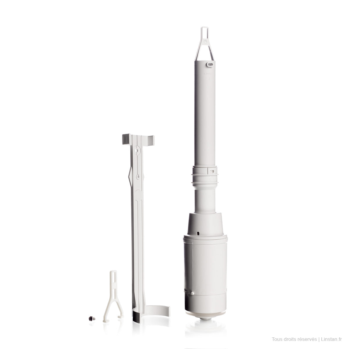 Chasse d'eau complète mécanisme, bassin, robinet flotteur, flexible Geberit | Réf: 215.299.00.1 | Réservoir encastré Twinline 8 simple touche