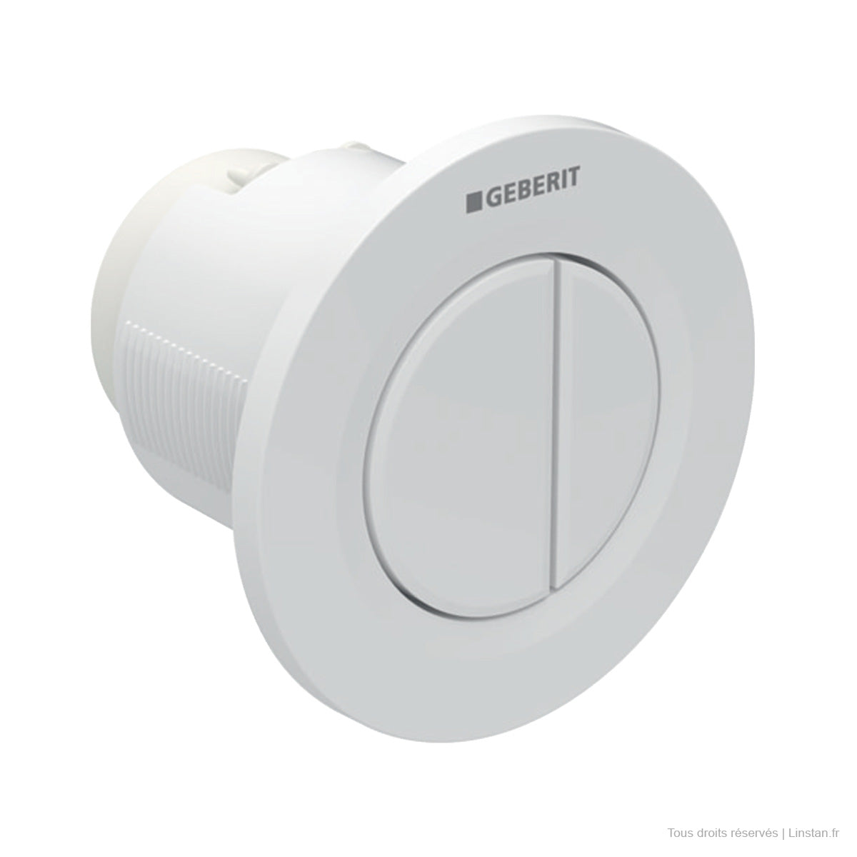 Commande déportée pneumatique Type 01 Geberit, sans la rosace de finition, pour rinçage douche touche | Réf : 243.397.11.1 | Finition blanc alpin