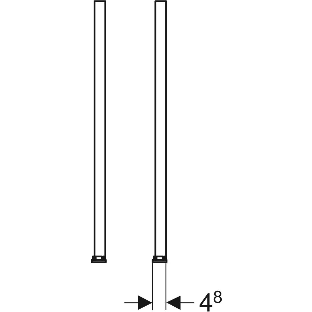 Pieds de 85cm avec fente de serrage Geberit | Réf: 111.848.00.1