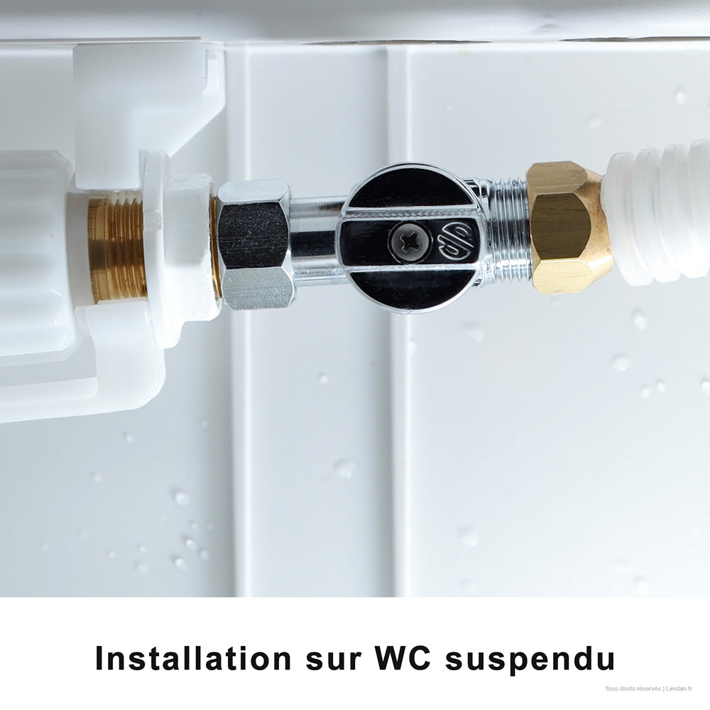 Straight tap with 1/4 turn head | Standard diameter 12/17 for built-in or floor-standing toilets