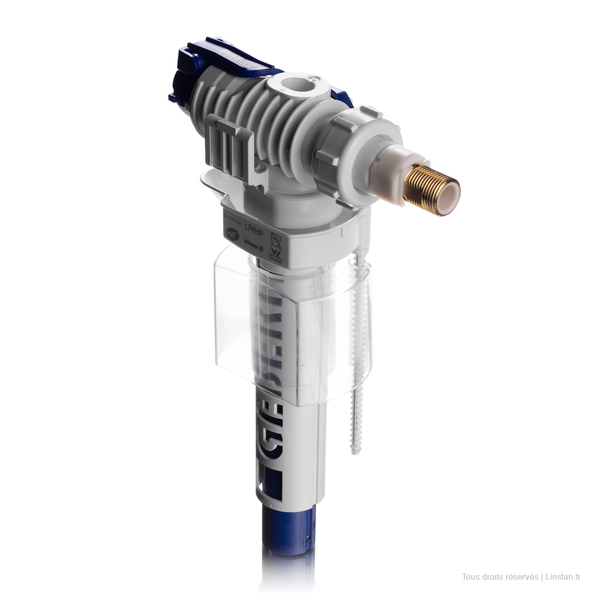 Robinet flotteur 380 Geberit avec ailette | Réf 240.700.00.1 | Apparent plastique