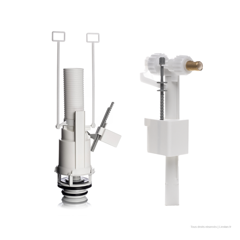 Chasse d'eau complète Siamp | Réf: 32 4536 07 et 30 9510 07 | Pour réservoir encastré Bâti 536