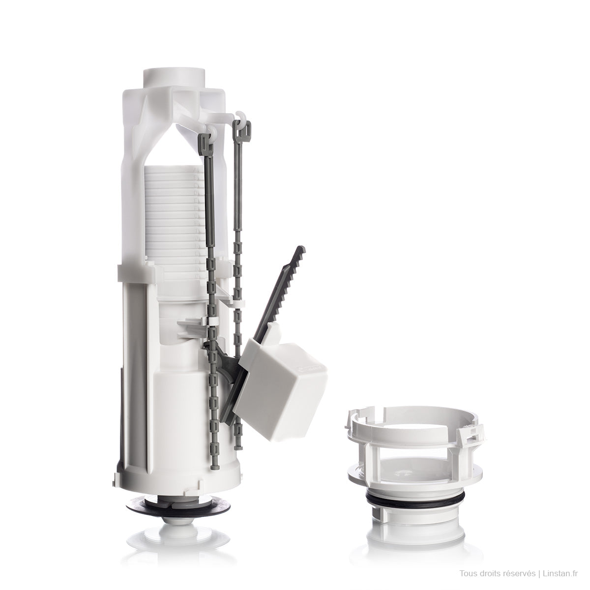 Chasse d'eau complète Siamp | Réf: 32 4545 07 et 30 9510 07 | Pour réservoir encastré Verso 800