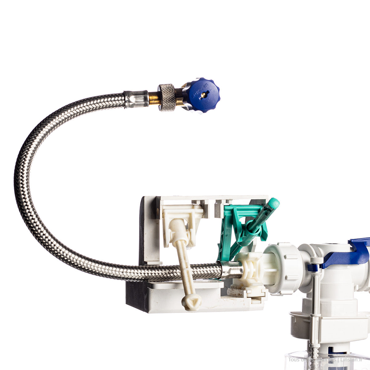 Chasse d'eau complète mécanisme, bassin, robinet flotteur, flexible Geberit | Réf: 240.559.00.1 | Réservoir encastré Twinline 8 double touche