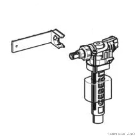 Clip de fixation pour robinet flotteur Geberit | Réf: 244.132.00.1 | Pour réservoirs encastrés 110.620 / NUVO