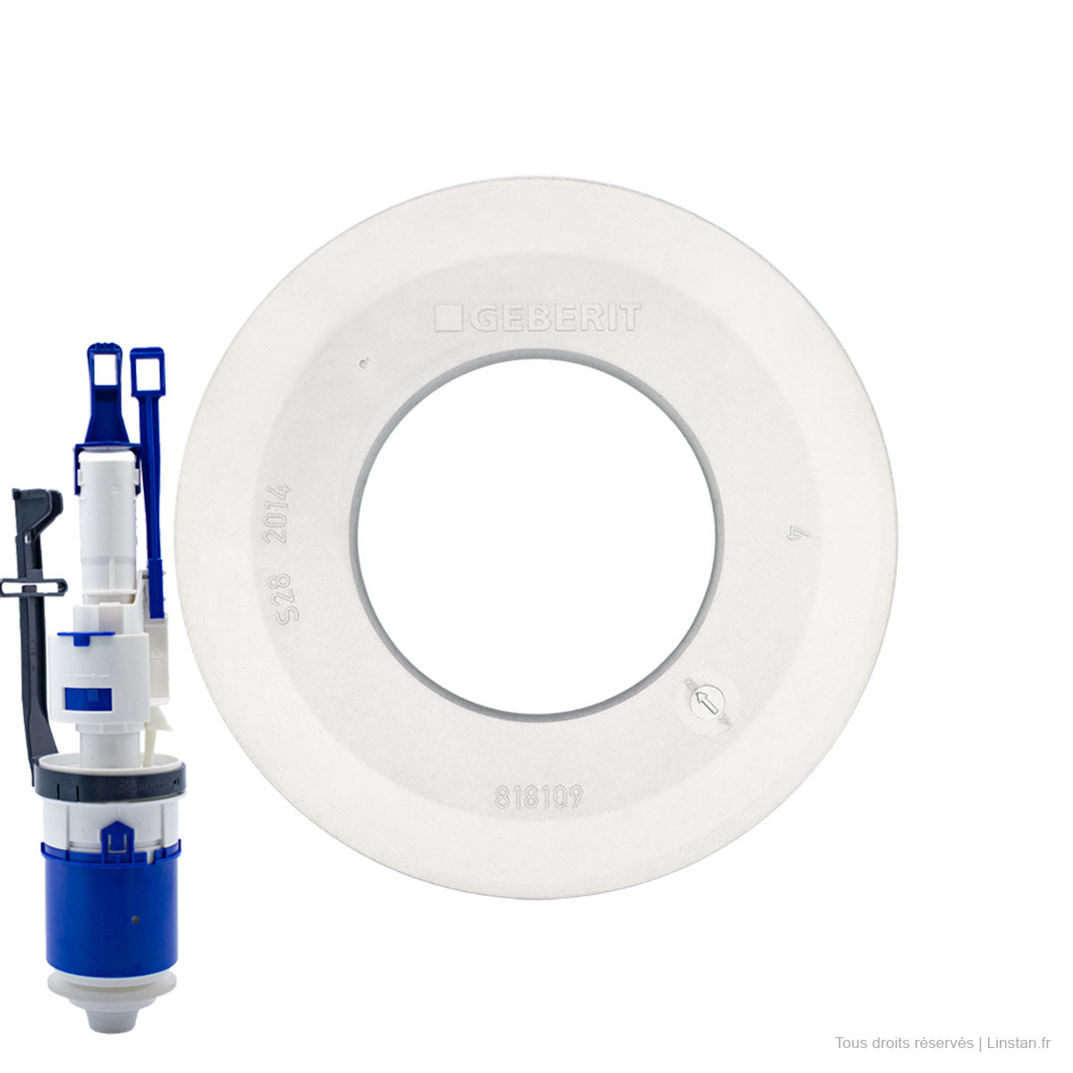Duo essentiel Geberit spécial fuite dans la cuvette | Pour réservoir encastré Delta 12
