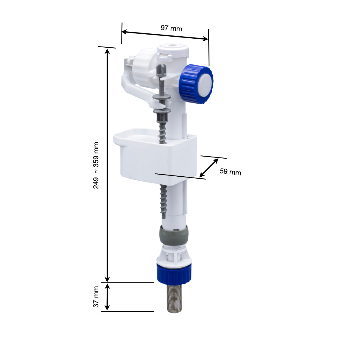 Siamp 2-in-1 Schwimmerventil | Art.-Nr.: 10 0060 11 | Für freiliegende Porcher Porzellantanks