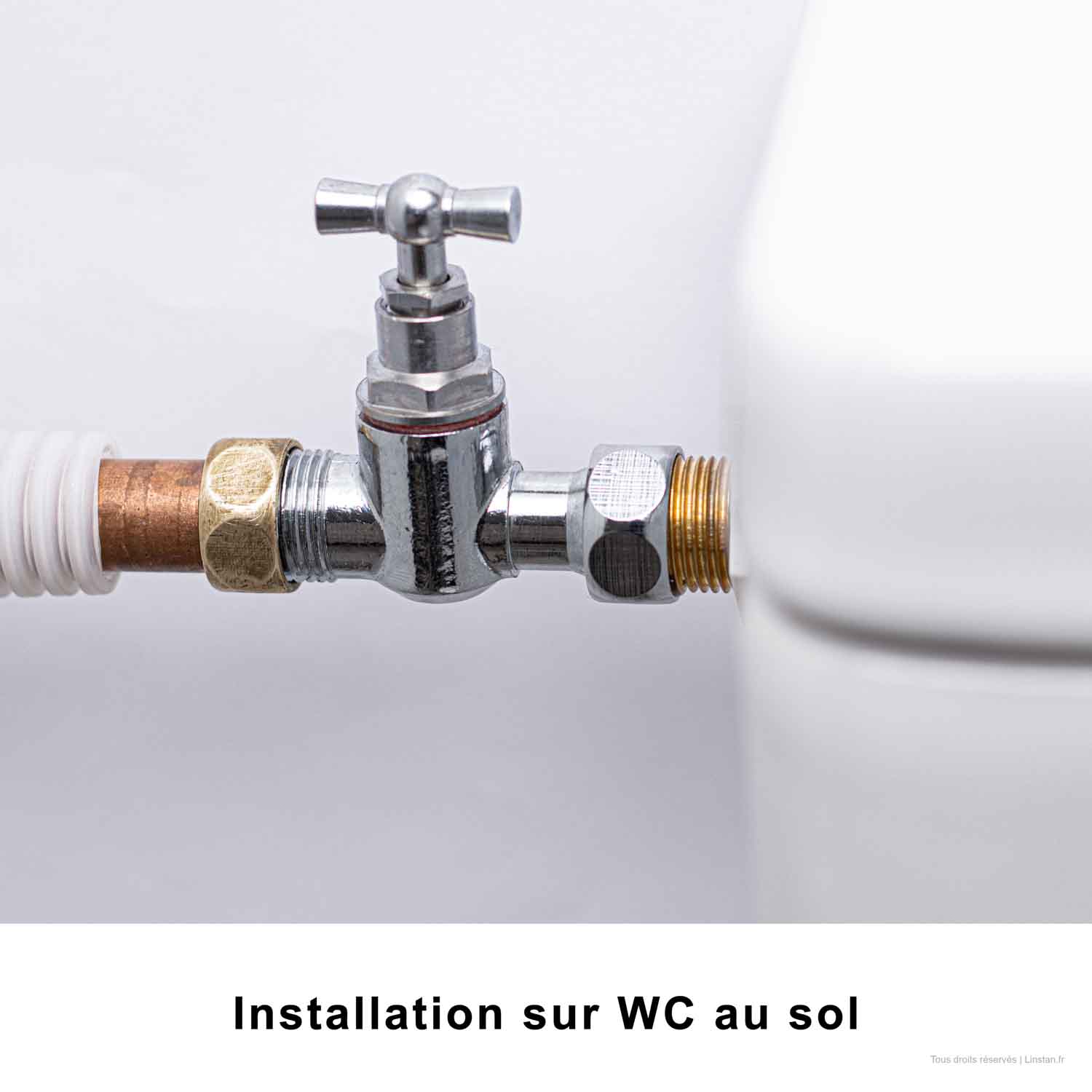 Straight tap with stem head | Standard diameter 12/17 for built-in or floor-standing toilets