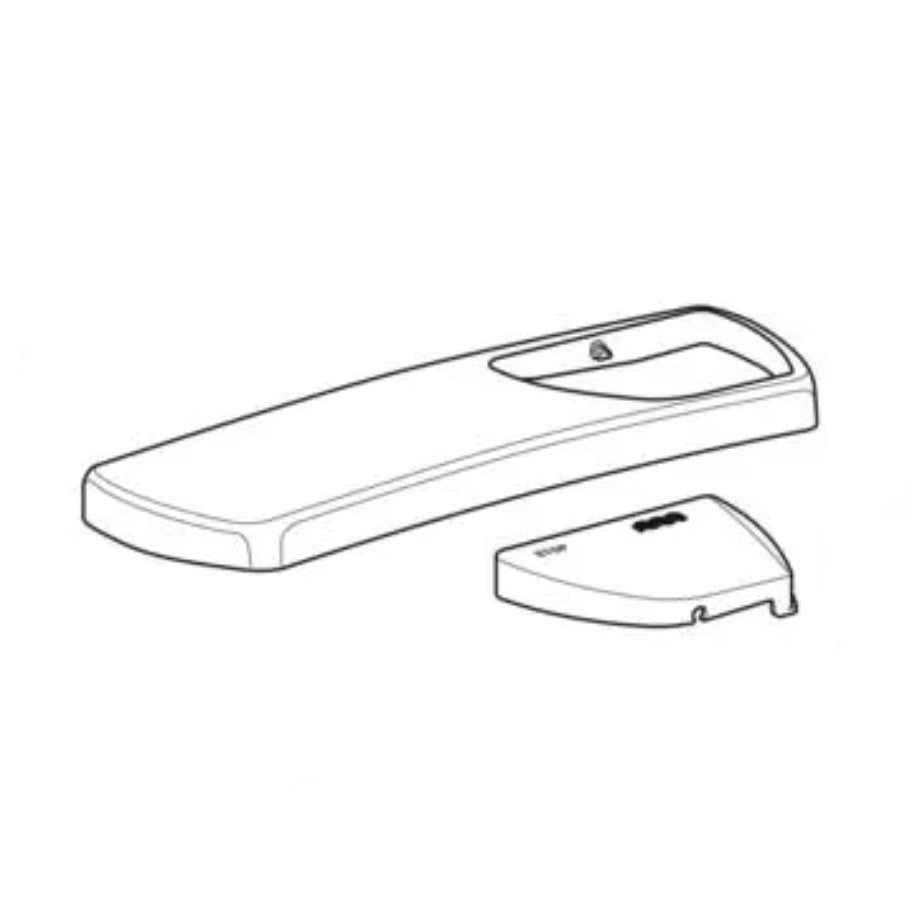Geberit surface-mounted cistern cover with single-touch switch, Alpine white | Ref: 240.947.11.1 | For surface-mounted cistern AP140