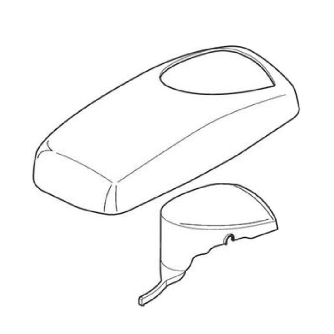 Geberit surface-mounted cistern cover with single-touch switch, Alpine white | Ref: 240.807.11.1 | For surface-mounted cistern AP121