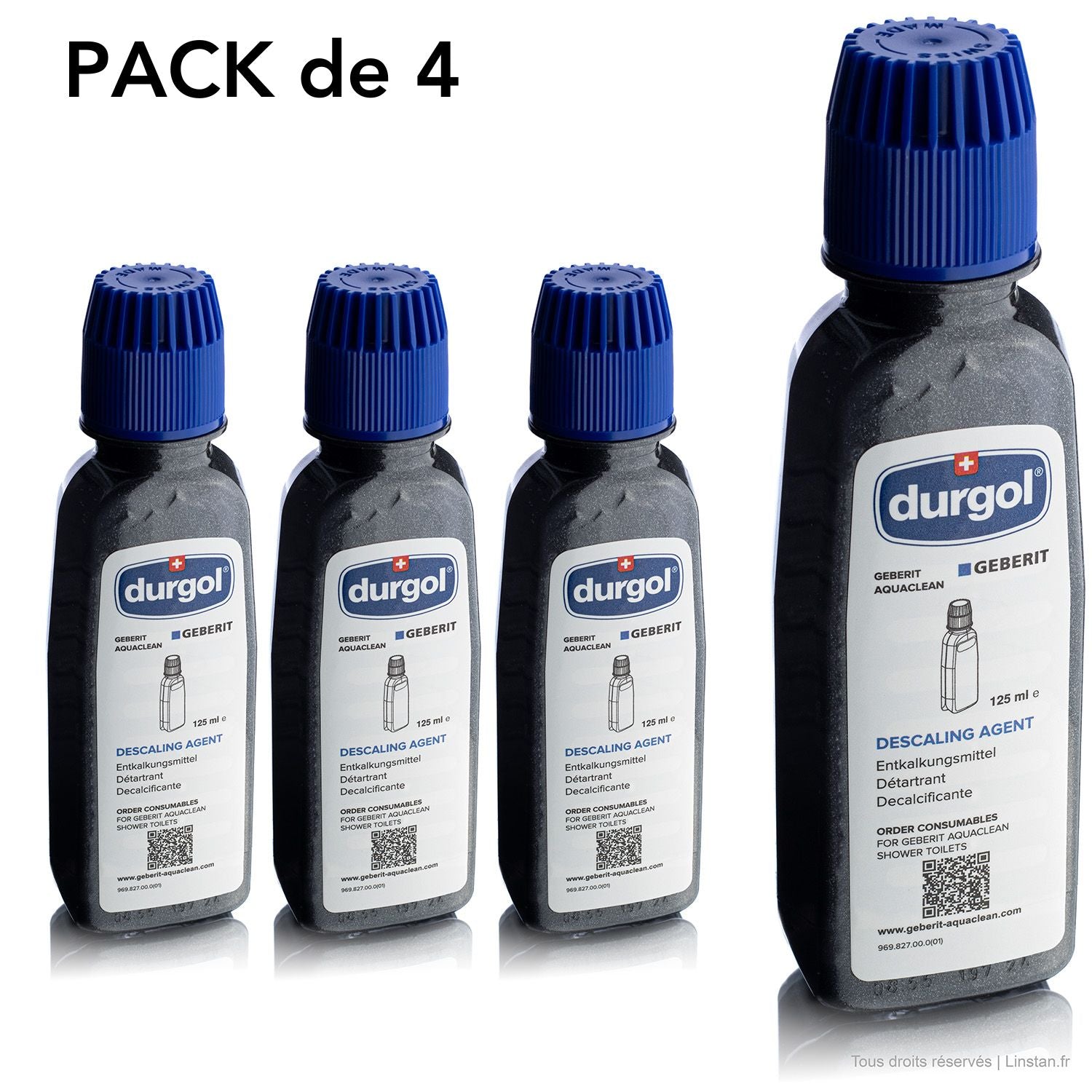 Détartrant pour cuvettes AquaClean 147.047.00.1 Geberit pack de 4