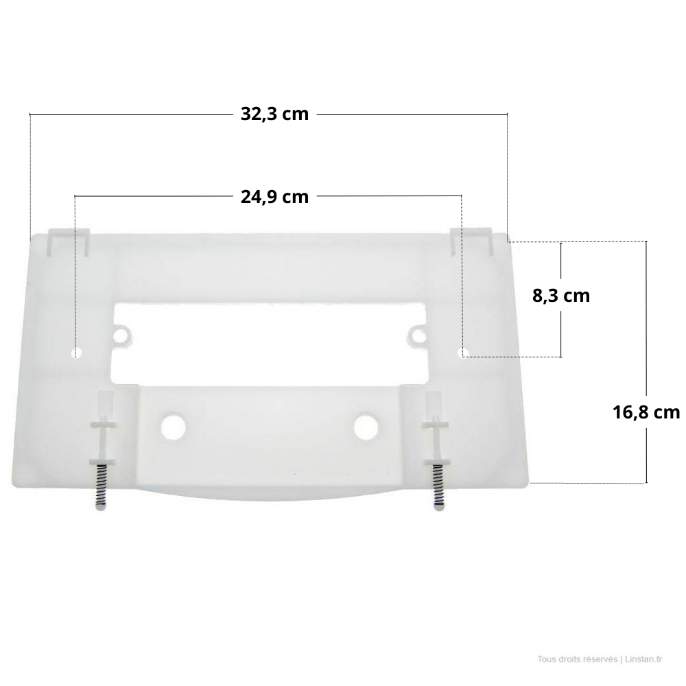 Plaque de commande Bâti 500 Siamp | Réf: 34 0156 10 | Finition chromée brillante