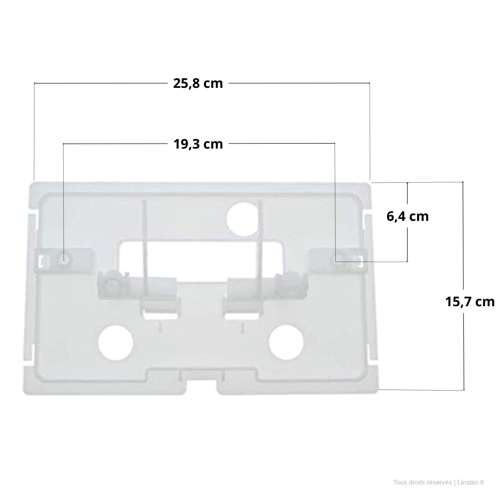 Siamp base plate/arm | Ref: 34 0251 07 | For built-in cistern Bâti 535