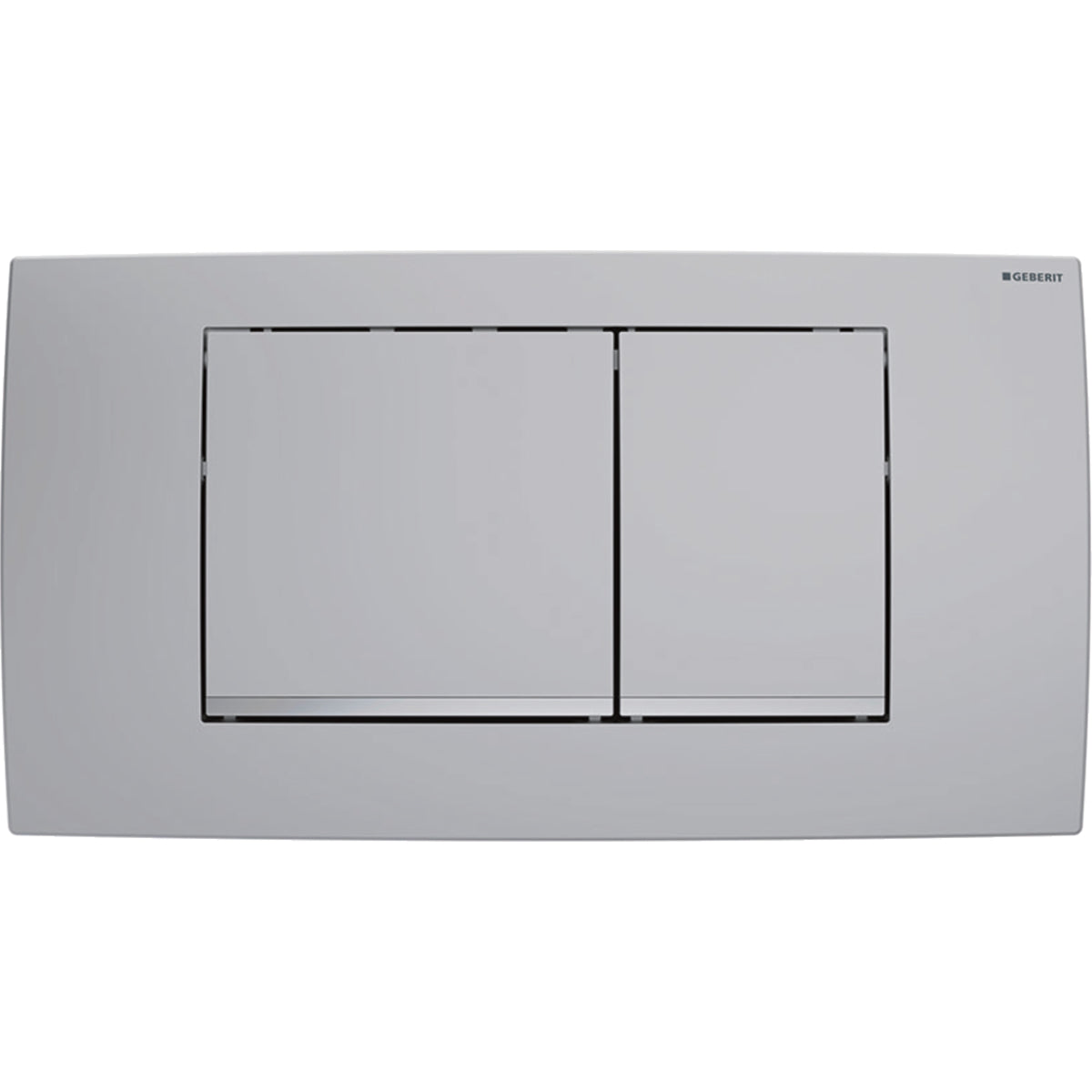 Plaque de déclenchement Twinline30 Geberit | Réf: 115.899.JQ.1 | Finition chromé mat, revêtement facile à nettoyer