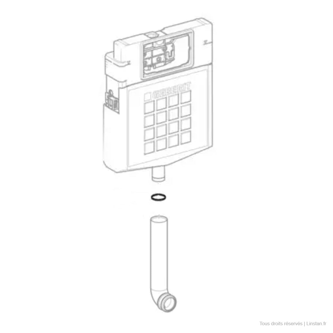 Geberit Dichtung | Art.-Nr.: 892.975.00.1 | Zur Abdichtung zwischen Wassertank und Einspritzrohr | Durchmesser 50 mm