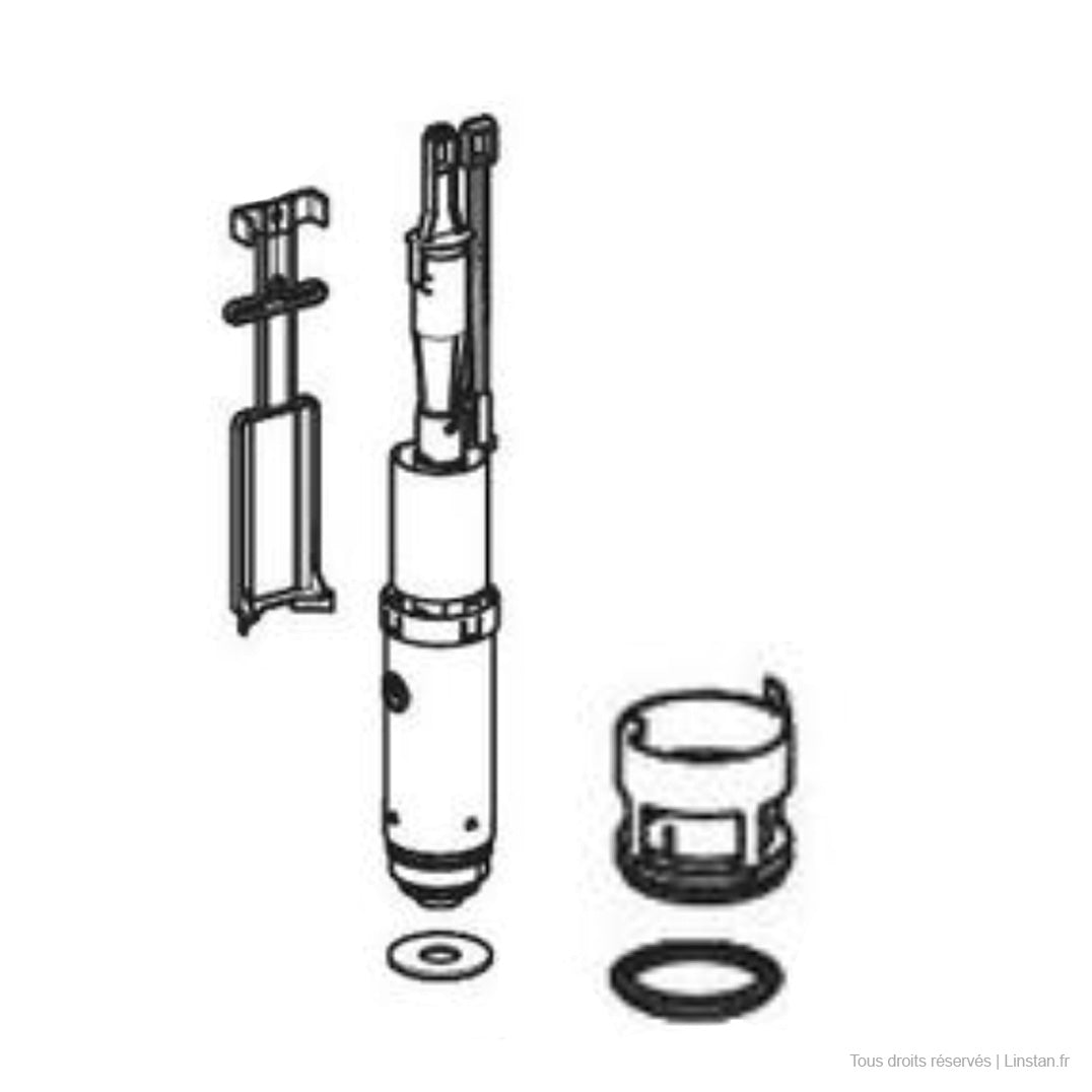 Mécanisme de chasse et bassin Geberit | Ref 242.267.00.1 | Pour WC encastré Delta 8 UP172