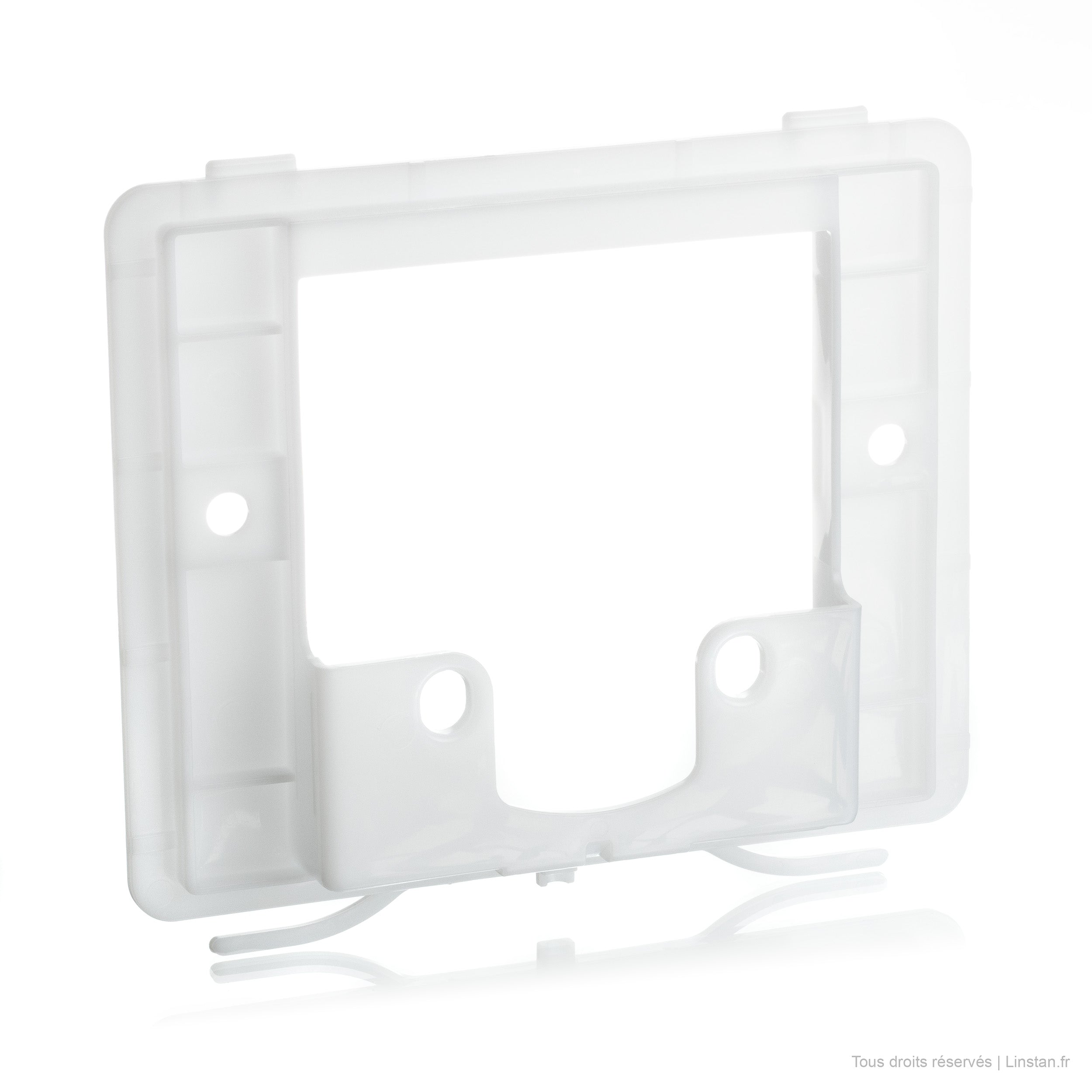 Square Siamp control plate | Ref: 31 2041 10 | Matte black finish / shiny chrome inserts