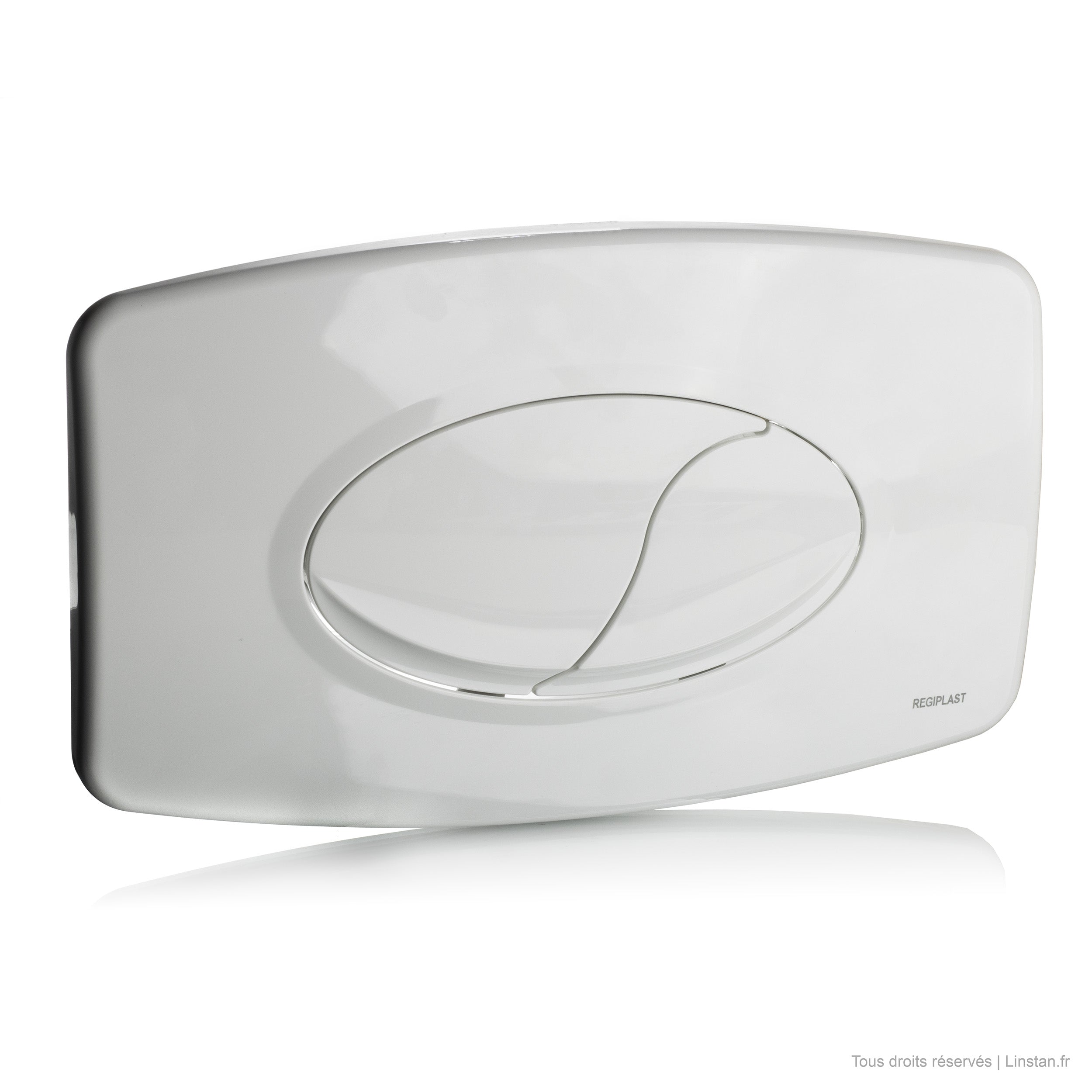 Regiplast / Oli double flush plate | Ref: 1620B | White finish