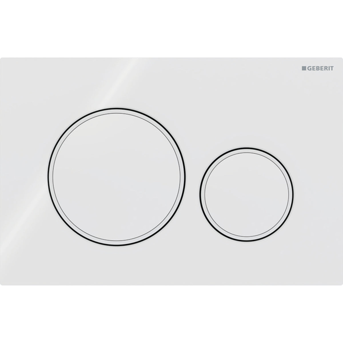 plaque déclenchement geberit sigma 20 115.882.11.1 Blanc et anneaux design blanc mat 115.882.11.1