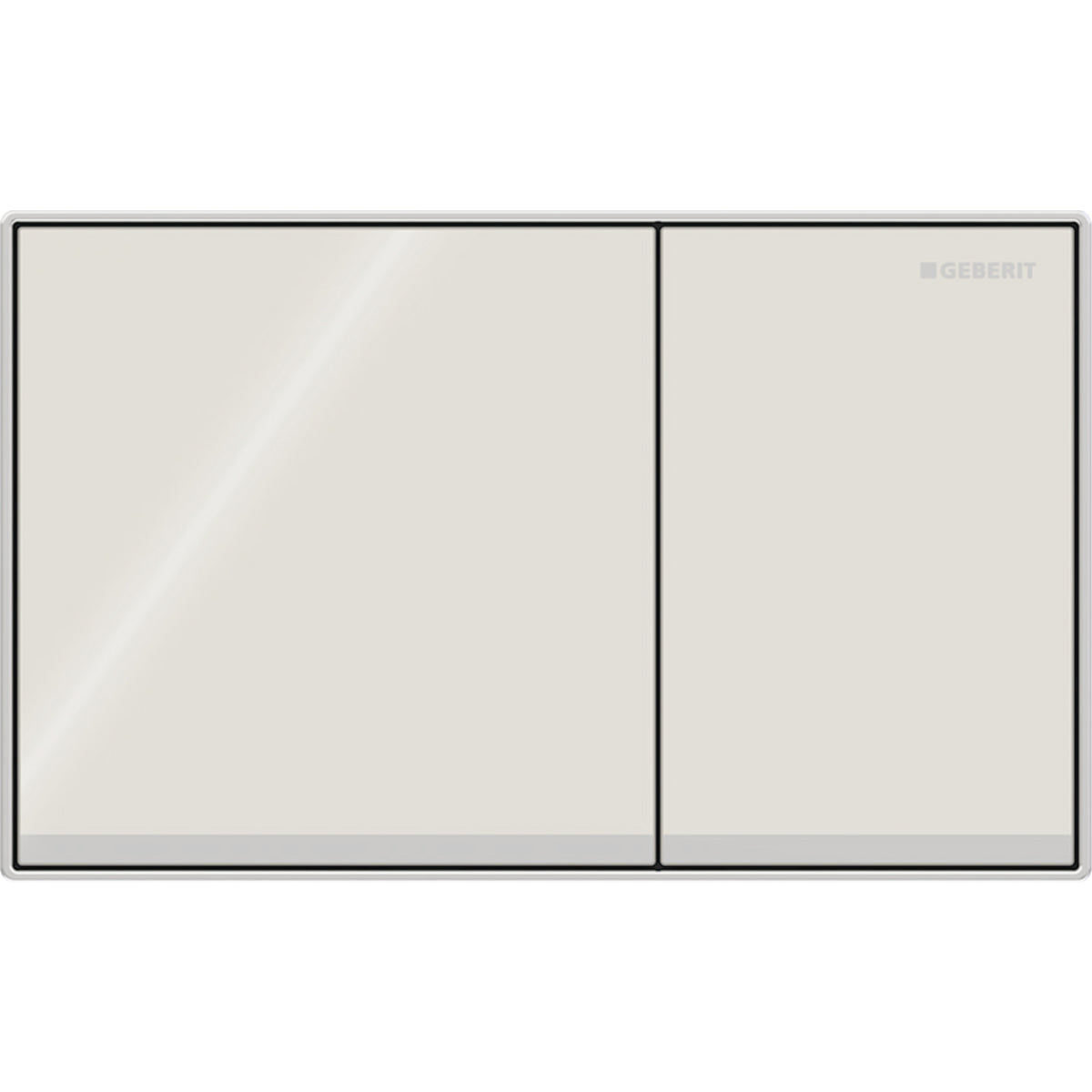 Geberit Sigma60 flush plate | Ref: 115.640.JL.1 | Sand grey glass finish, glossy chrome