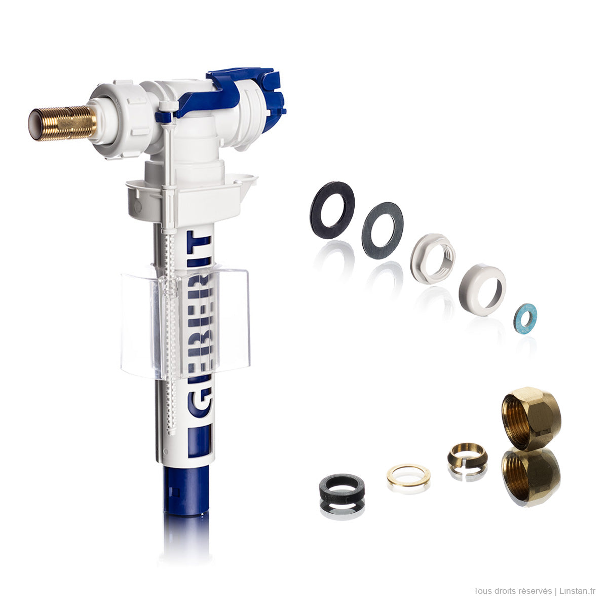 Geberit type 380 float valve | Ref: 281.002.00.1 | With water connection and fixing kit