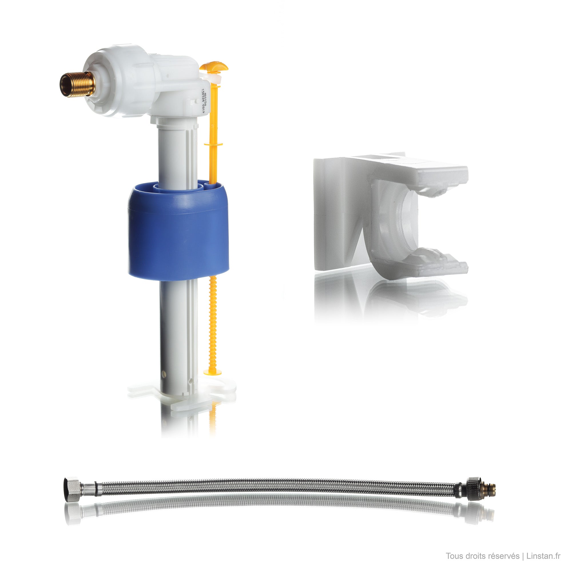 Allia float valve with hose and mounting bracket | Ref: 16247700 | For Toilet'o tank