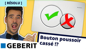 Le bouton de ta petite chasse d'eau est cassé et tu as un WC suspendu Geberit ?