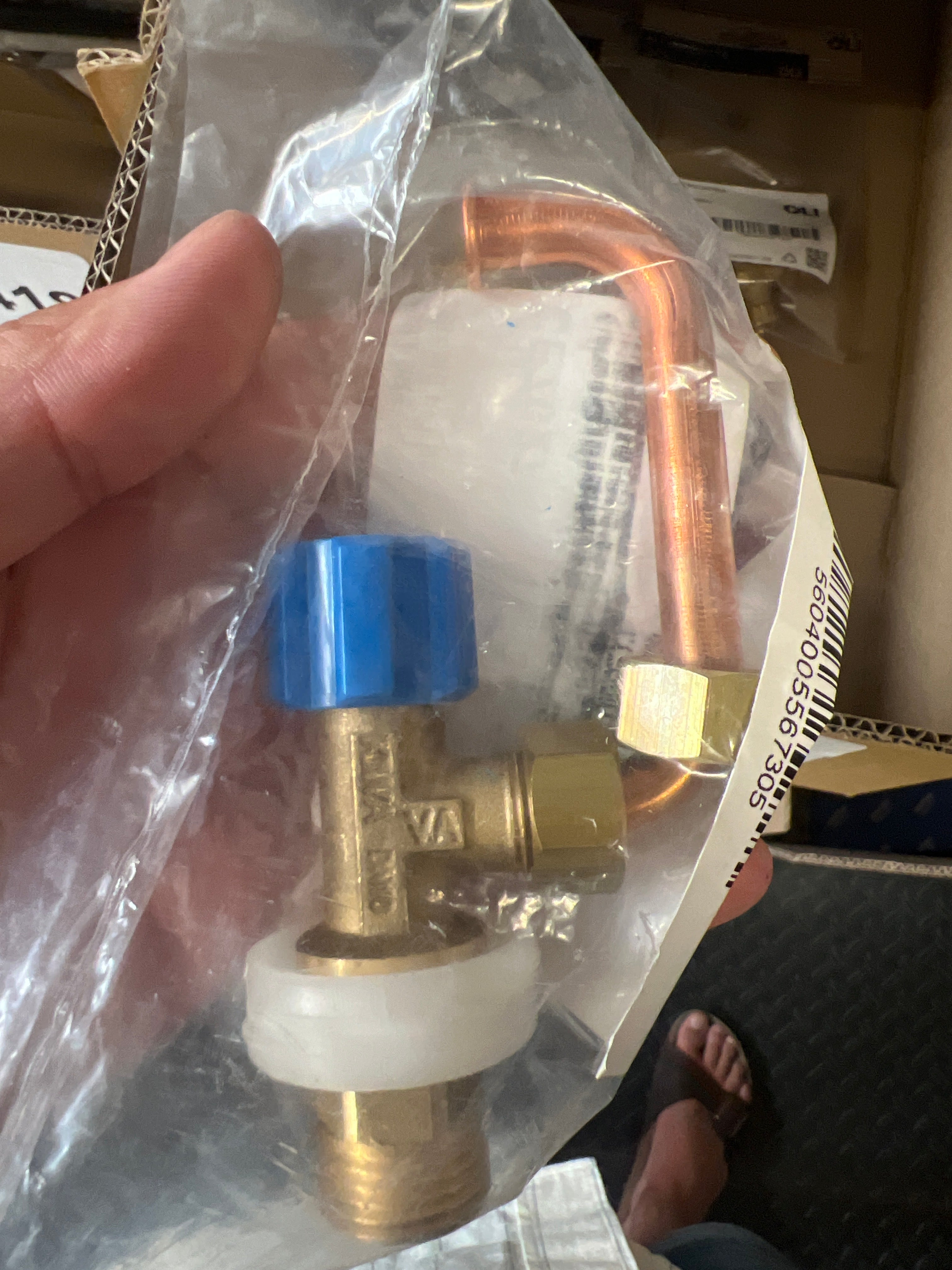 Handrad-Absperrventil mit 75 mm Kupferrohr Regiplast / Oli | Art.-Nr.: CE7027 | Für Césame CE 71 + CE 72 Tankversion 2017