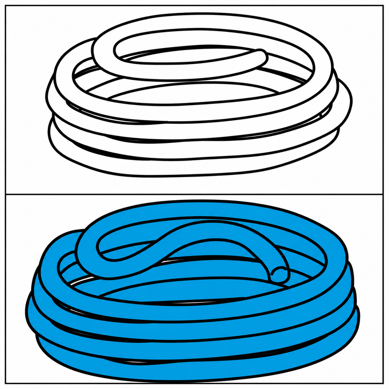 1 meter long blue capillary tube Regiplast / Oli | Ref: CAP161 | For Evo, Césame and Futura tanks