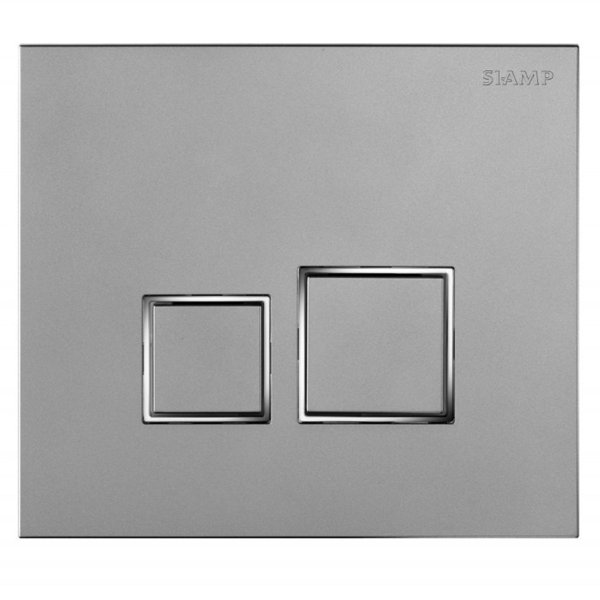 Plaque de commande Square Siamp | Réf: 31 2042 10 | Finition chromée mate / inserts chromés brillants