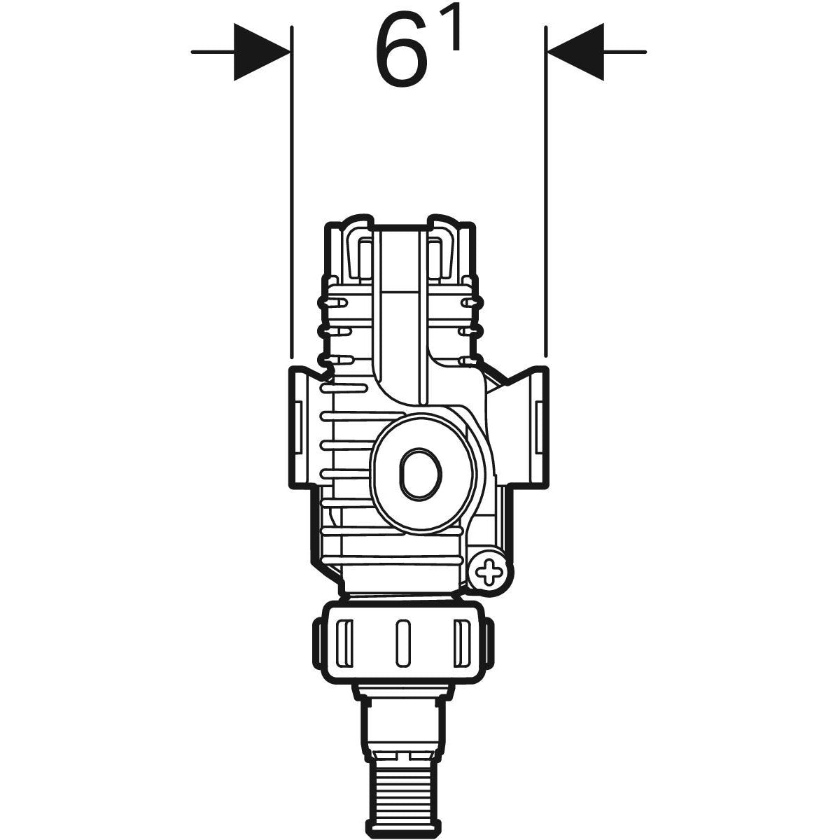 Robinet flotteur type 380 Geberit avec kit d'installation en cuivre | Réf: 240.705.00.1 | Pour des vieux réservoirs encastrés