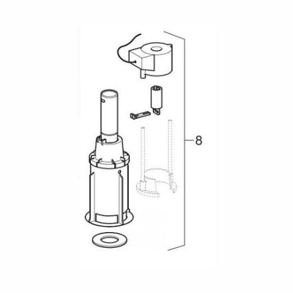 Garniture électromagnétique Geberit | Réf 115.505.00.1 | Pour le réservoir apparent AP123