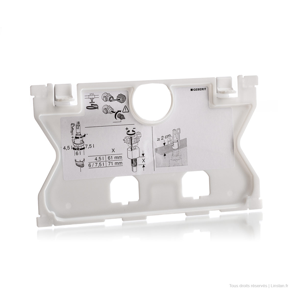 Plaque de protection Geberit | Réf: 241.824.00.1 | Pour réservoirs encastrés Sigma 12 UP320 et UP300