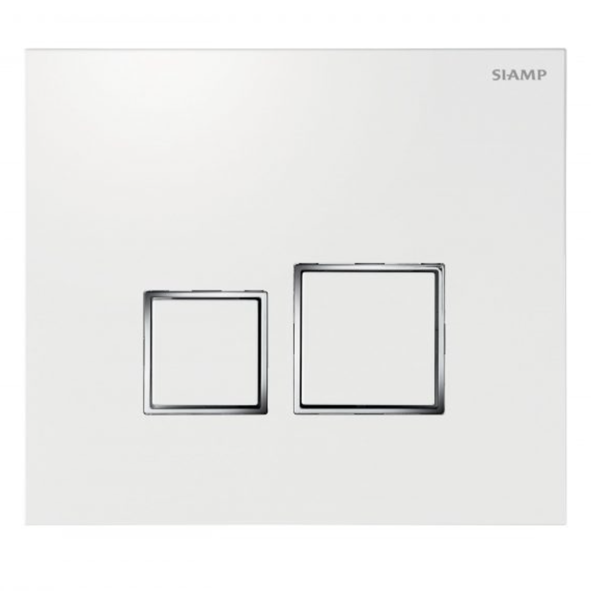 Plaque de commande Square Siamp | Réf: 31 2040 10 | Finition blanc / inserts chromés brillants