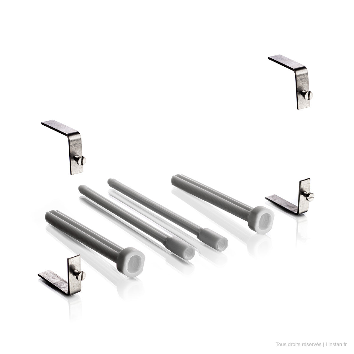 Lot De 4 Tiges De Chasse D'eau GEBERIT Twinline - Réf. 240.074.00 - En ABS Blanc - Pour Plaques De Déclenchement
