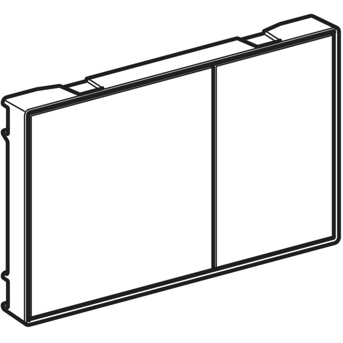 Plaque de déclenchement Sigma60 Geberit | Réf: 115.640.SI.1  | Finition en verre blanc, chromé brillant