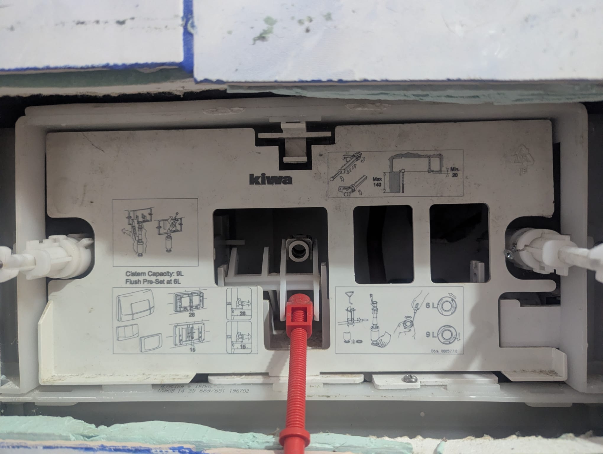 Plaque de déclenchement simple touche Regiplast / Oli | Réf: 1600BN | Finition blanche