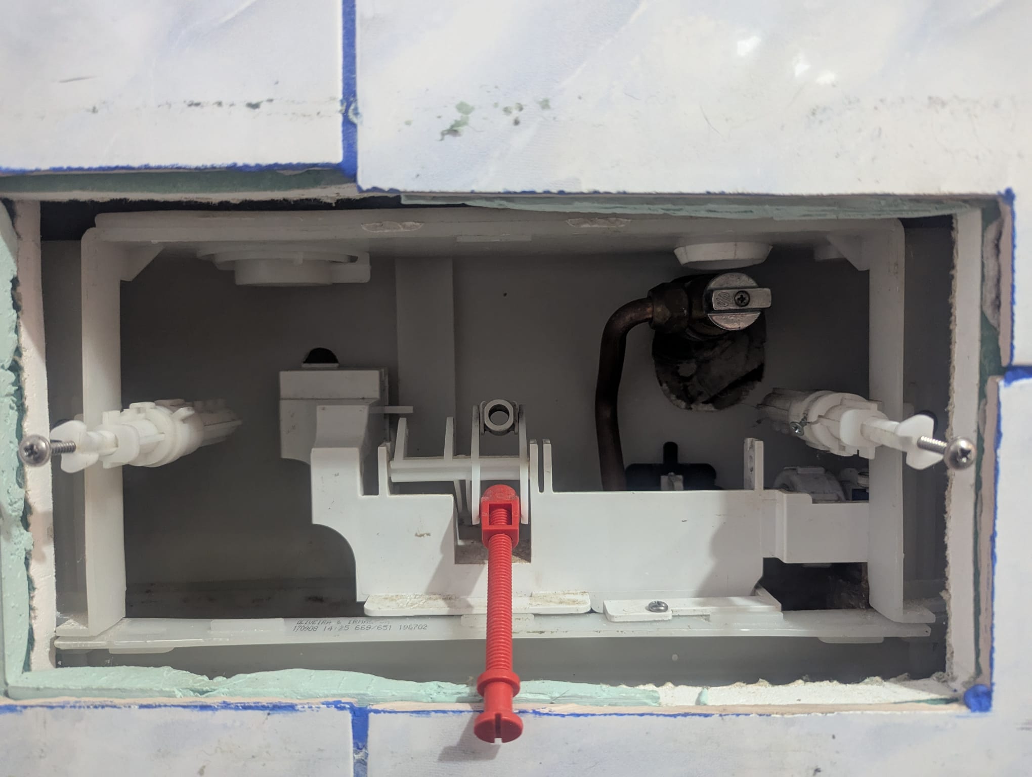 Plaque de déclenchement simple touche Regiplast / Oli | Réf: 1600BN | Finition blanche