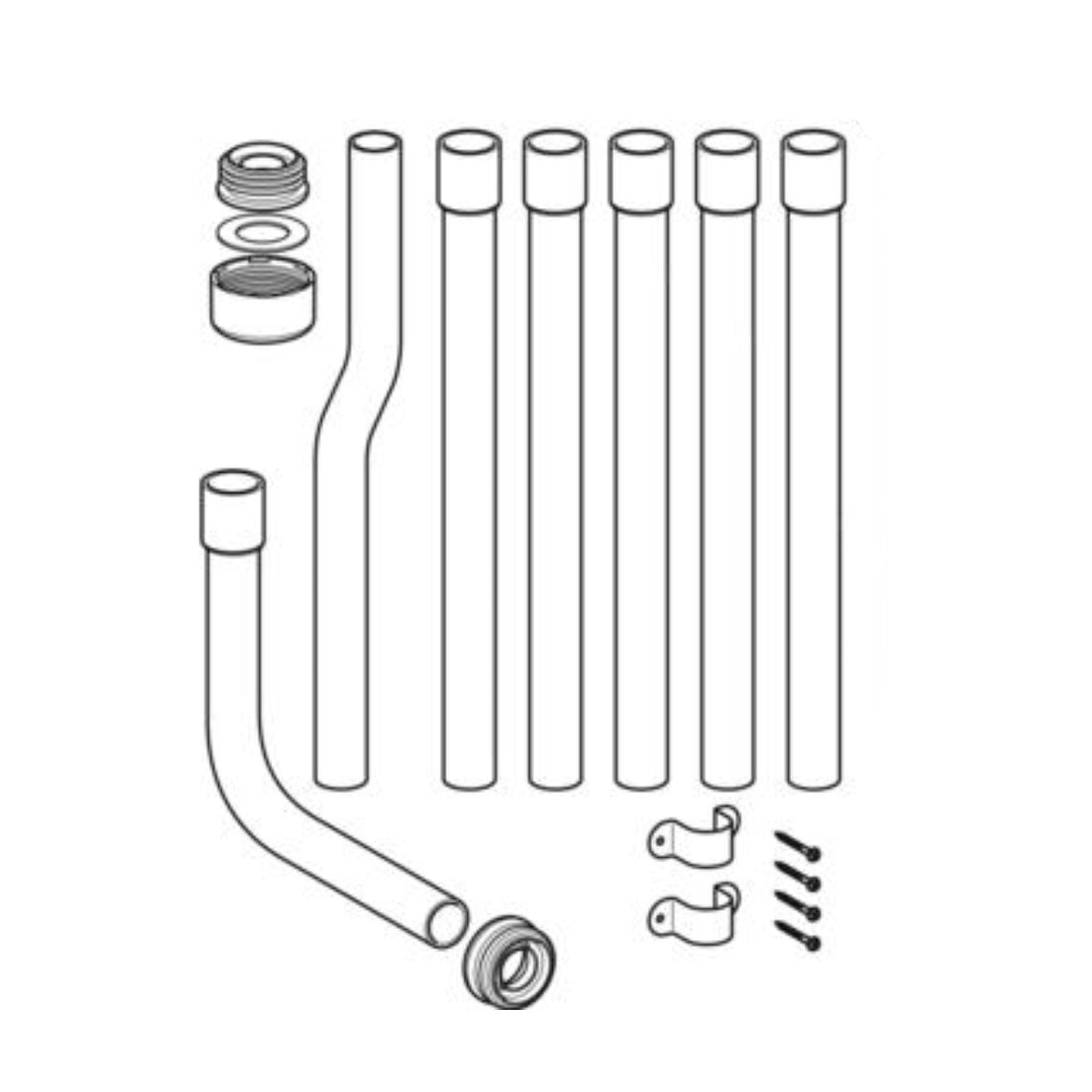 Kit de coude de chasse 90° Geberit | Réf: 238.076.11.1 | Finition blanc alpin