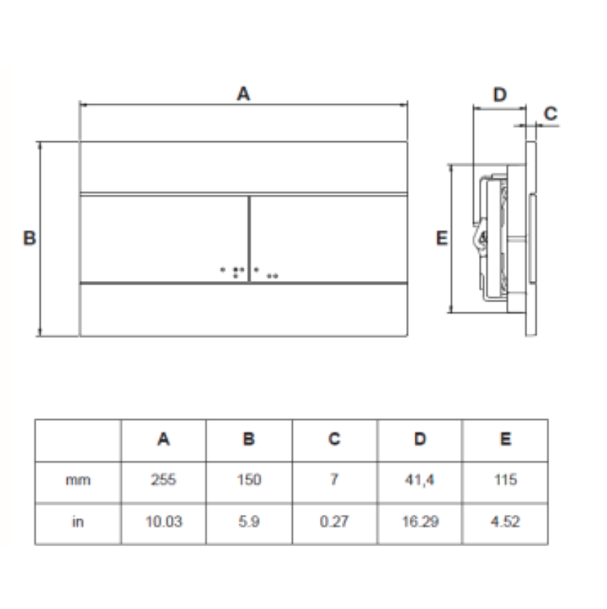 Plaque de déclenchement Slim Regiplast / Oli | Réf: 888565 | Inox brossé, plaqué or