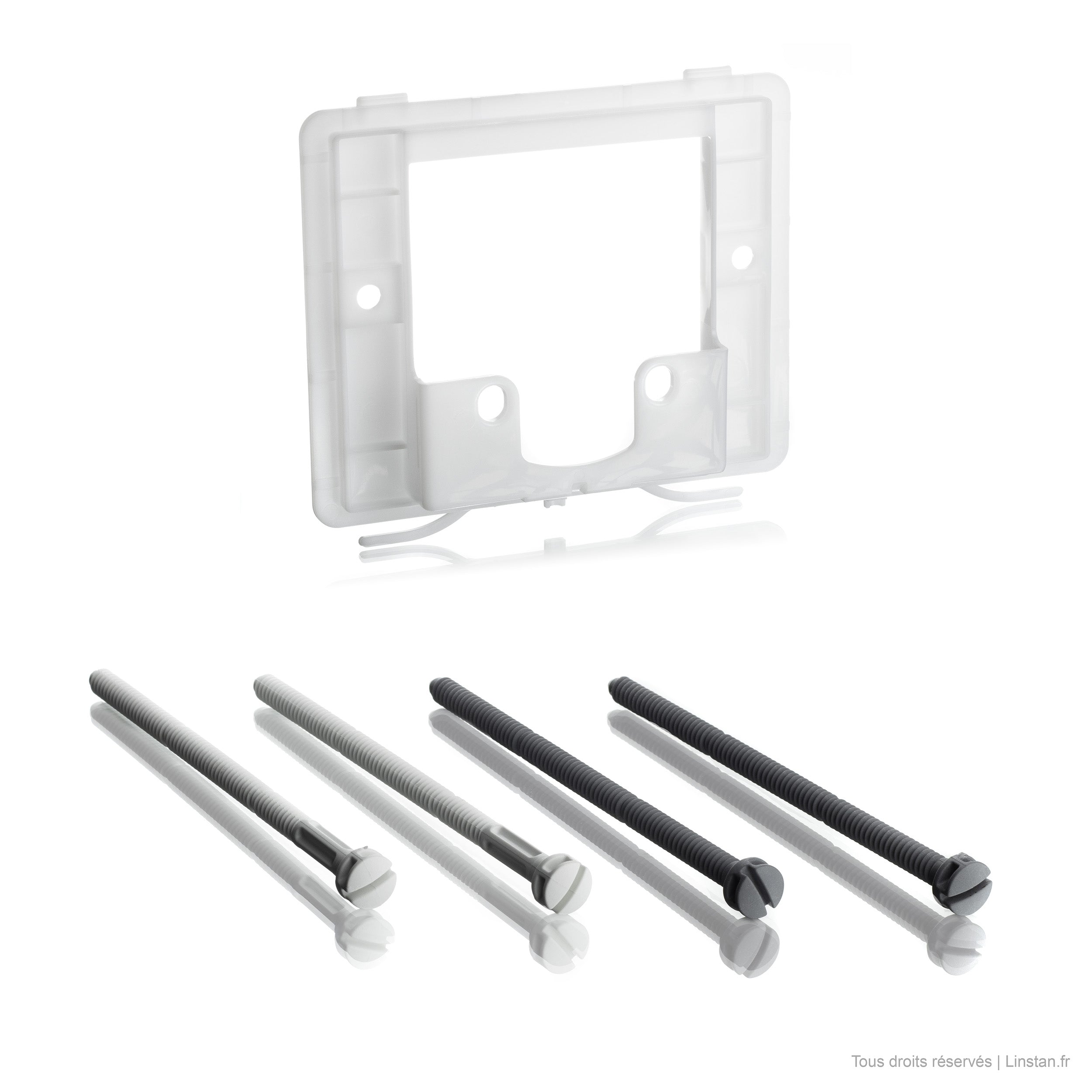 Plaque de commande Square Siamp | Réf: 31 2042 10 | Finition chromée mate / inserts chromés brillants