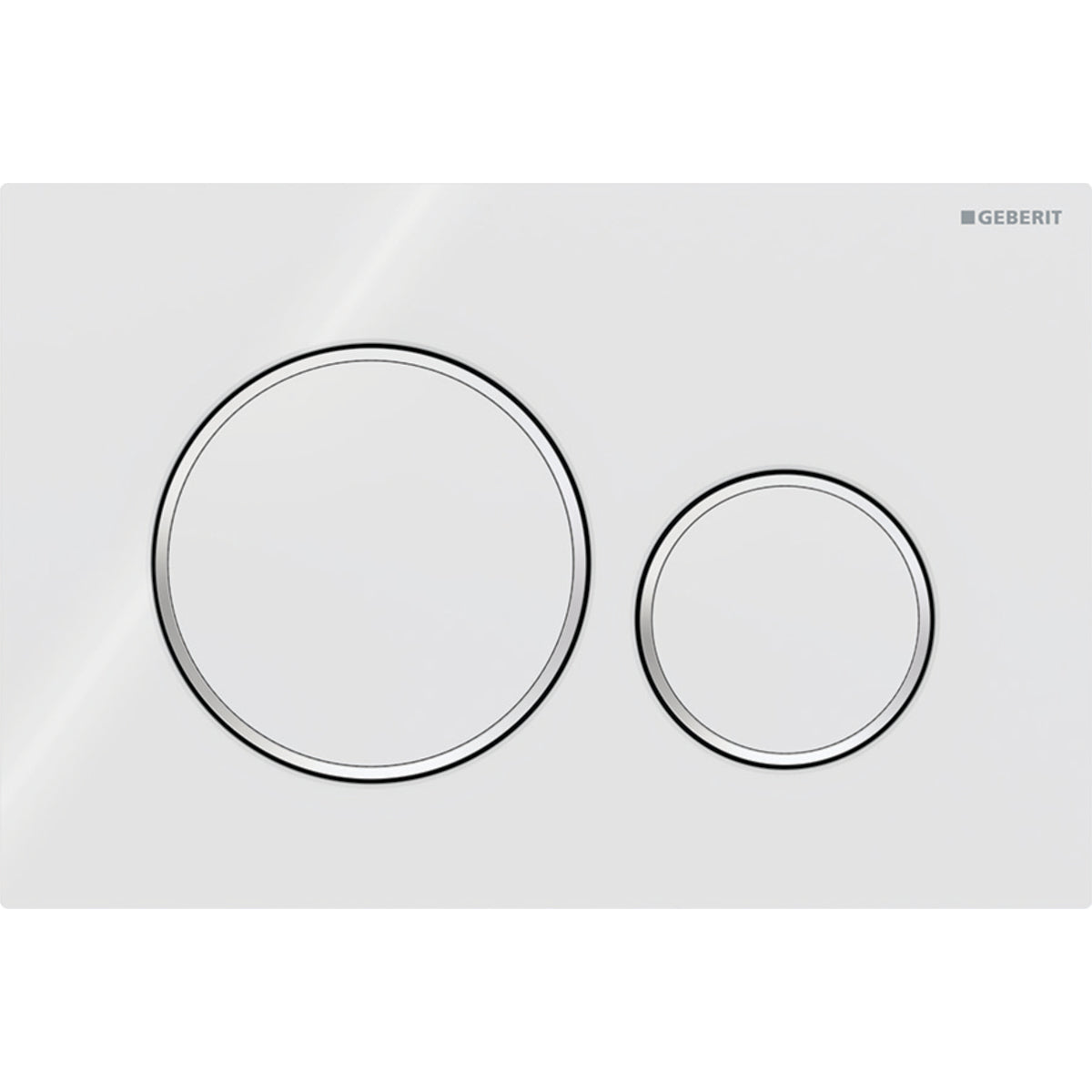 Plaque geberit blanche 115882KJ1 chrome brillant